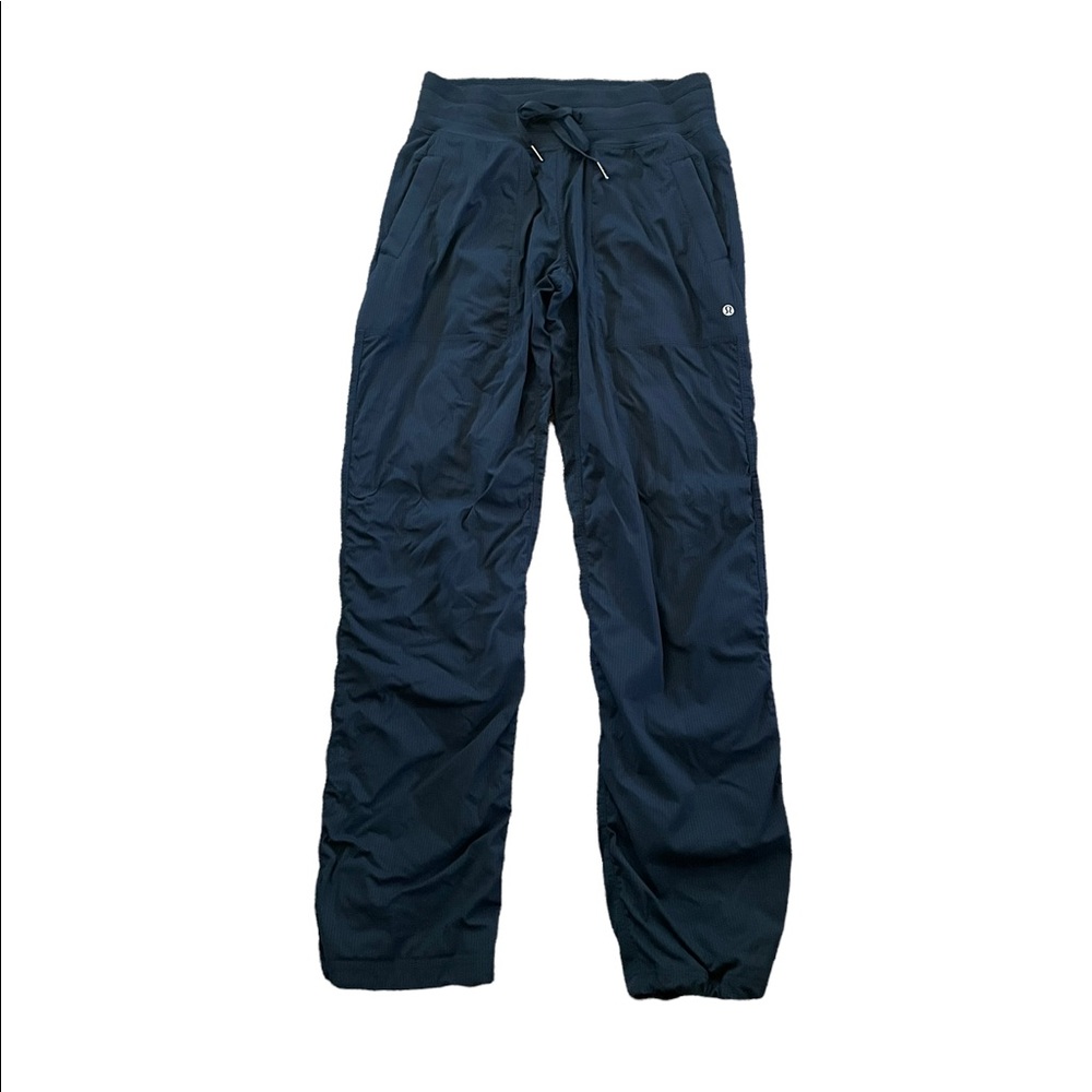 LULULEMON STUDIO PANT - LINED - NAVY BLUE SIZE 6